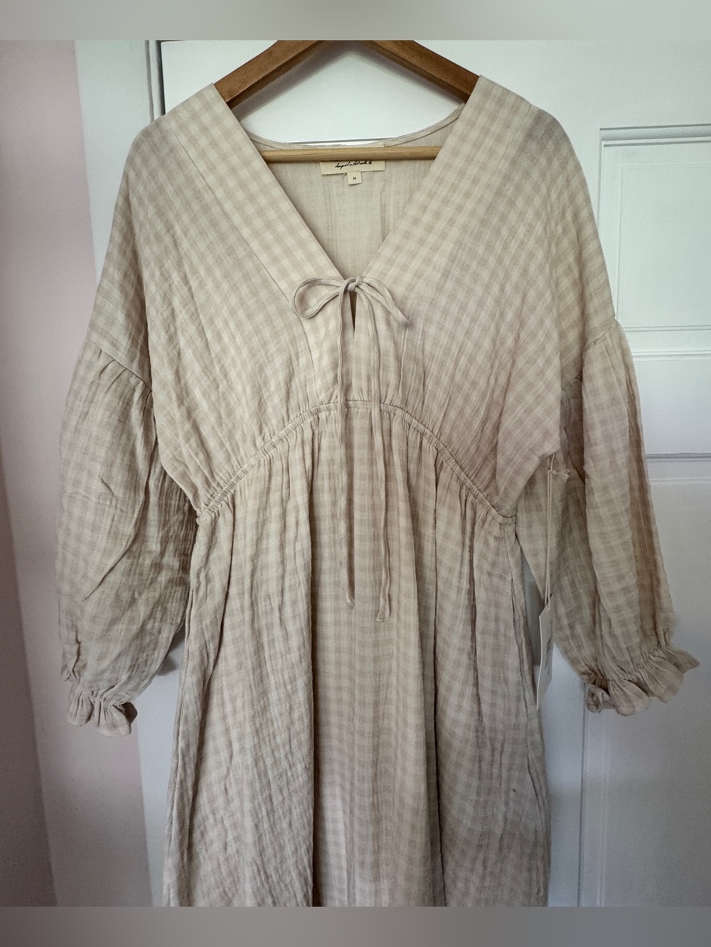 NWT, Worth Collective Hunter Dress, 100% Cotton, Baby Pink Plaid, Medium - Picture 8 of 17